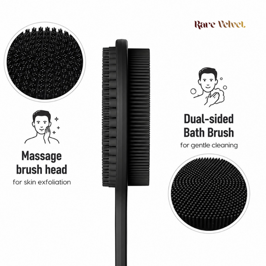 Rare Valvet™ Silicone Exfoliating Back Scrubber